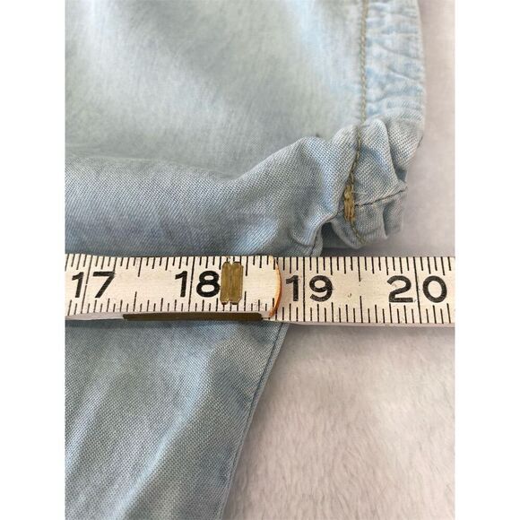 Current/Elliott Women's Blue Chambray Valley Dress Size 1 Short Sleeve - Picture 3 of 5